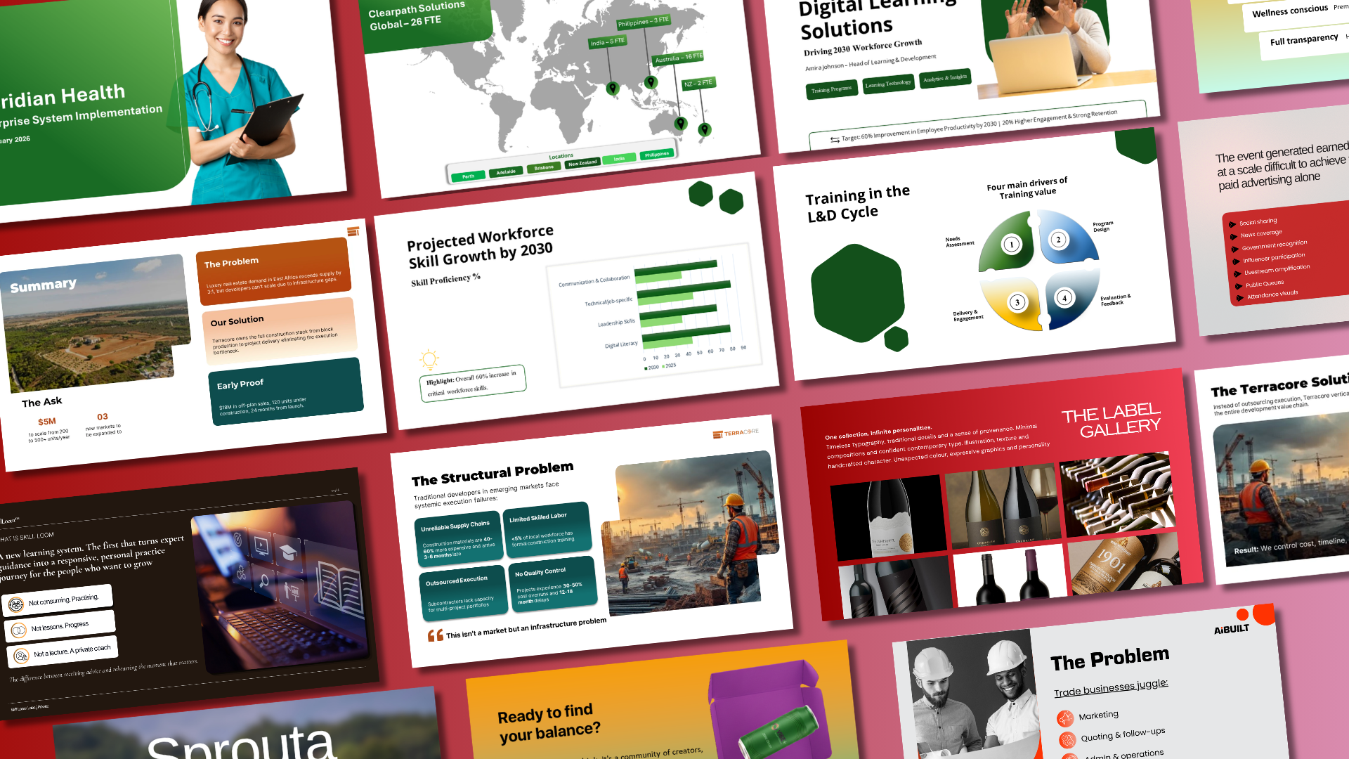 Presentation slide mockup